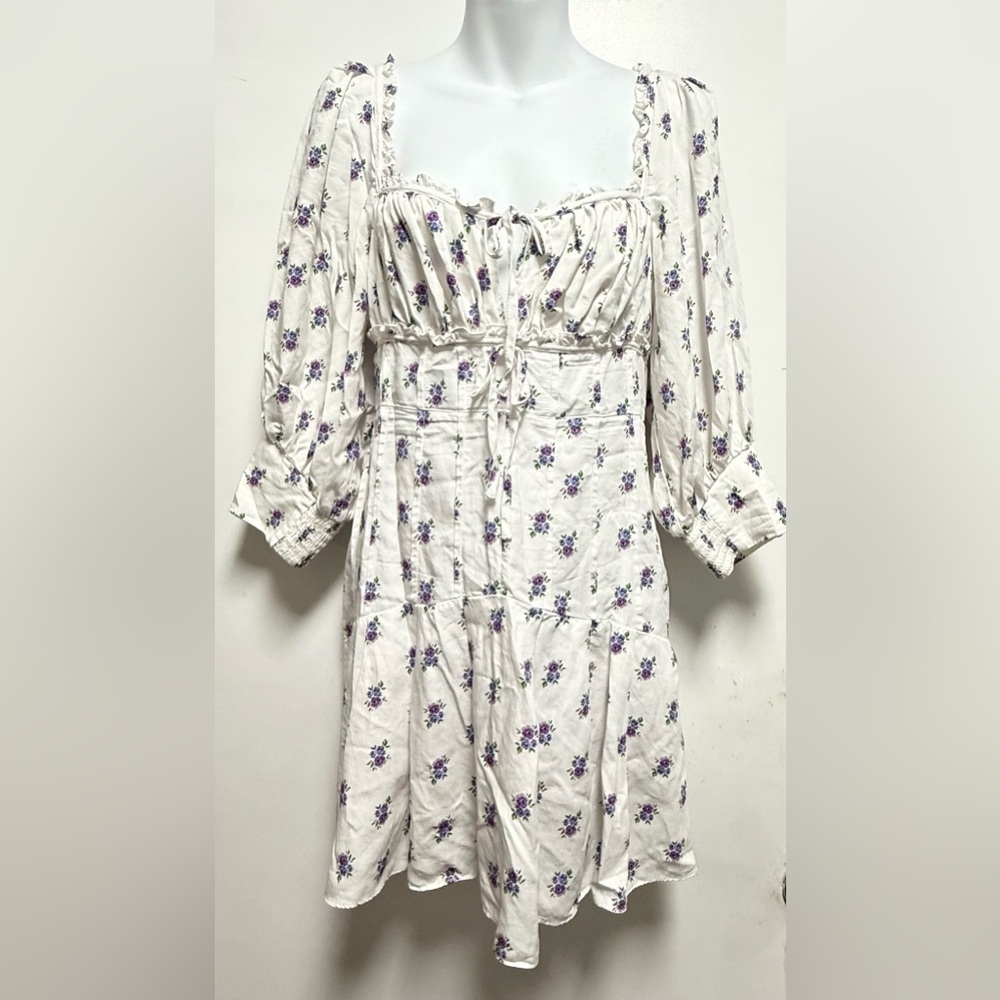 For Love & Lemons Viola Mini Dress White - Picture 3 of 13